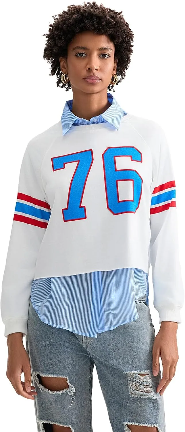 KOSUSANILL Oversized Sweatshirt for Women Y2K Graphic Crewneck Pullover Sweater Loose Fit Long Sleeve T-Shirt Top Fall