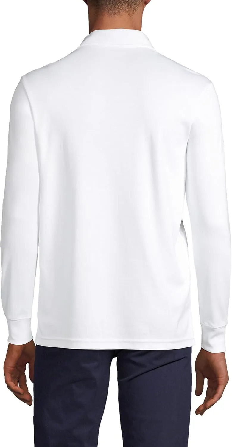 Lands' End Men's Long Sleeve American-Grown Supima Cotton Polo Shirt