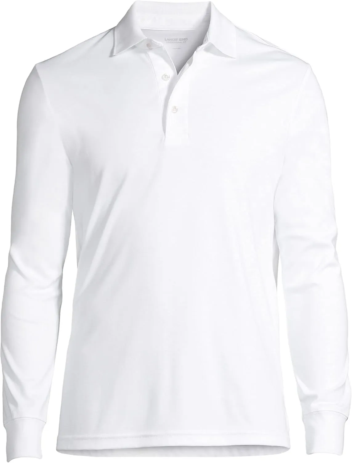 Lands' End Men's Long Sleeve American-Grown Supima Cotton Polo Shirt
