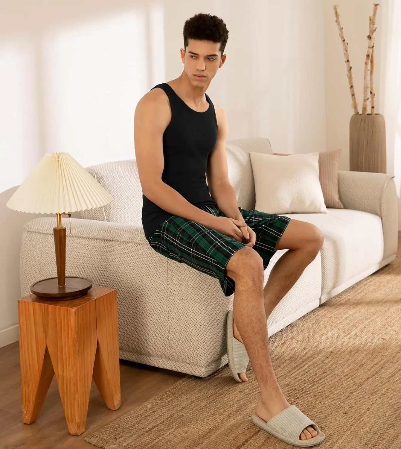 LAPASA Men's 100% Cotton Ribbed Tank Tops Ultra Soft Sleeveless Crewneck A-Shirts Basic Solid Undershirts Vests 4 Pack M35