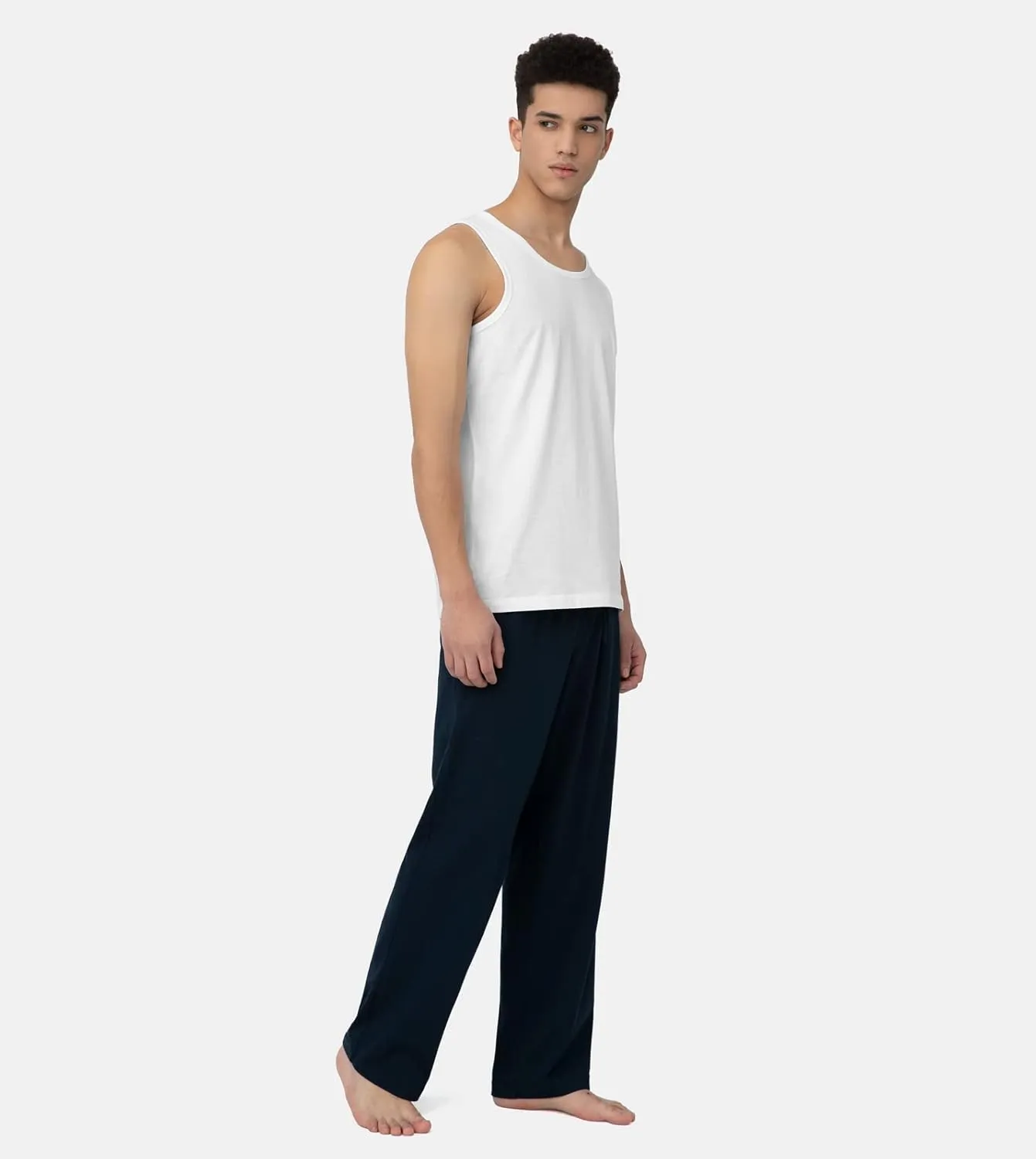 LAPASA Men's 100% Cotton Tank Top Ultra Soft Sleeveless Crewneck Breathable A-Shirts Basic Solid Undershirts Vest 4 Pack M36