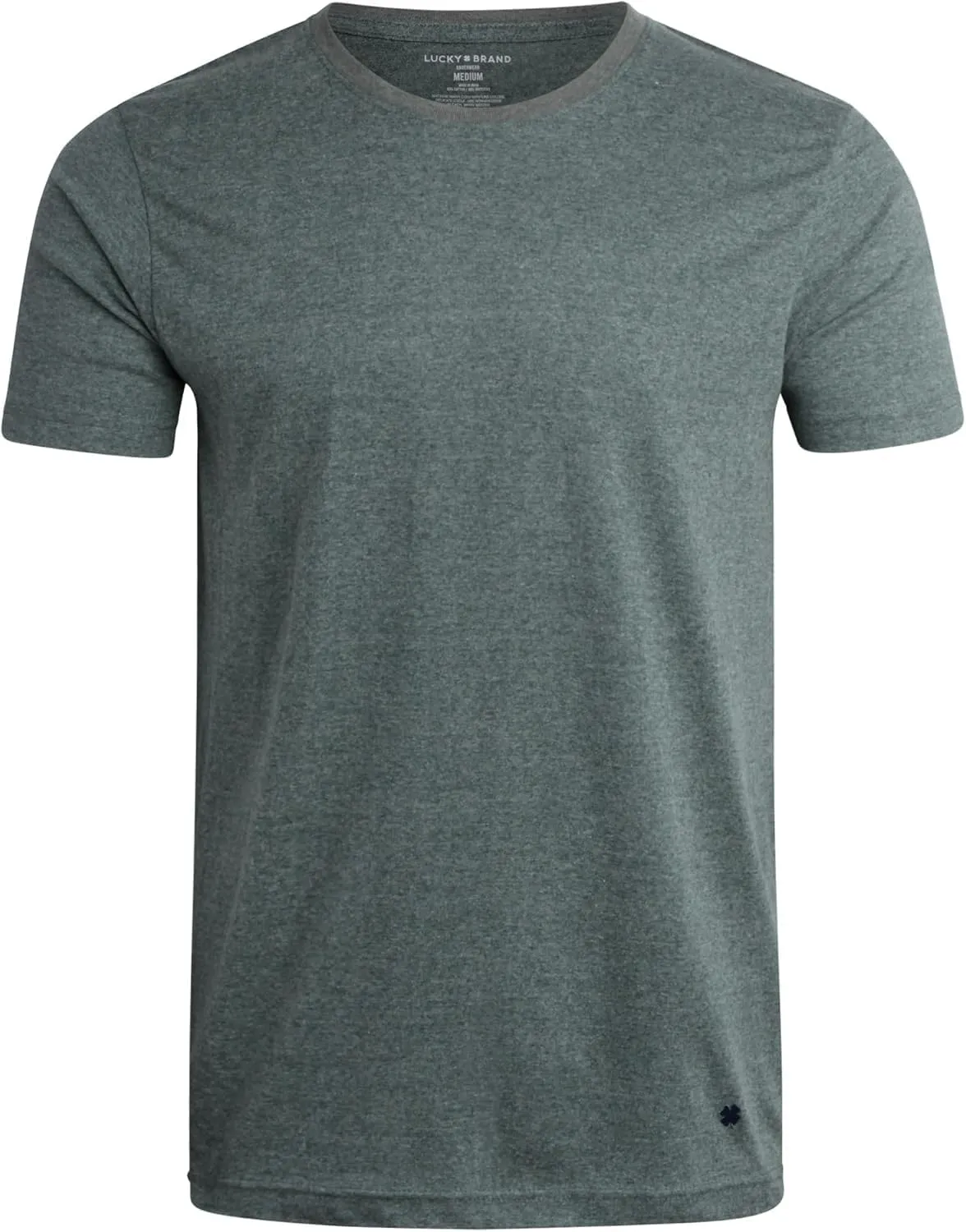 Lucky Brand Men's Undershirt - 4 Pack Basic Short Sleeve Men's T-Shirts - Soft Crewneck and V-Neck Undershirts for Men (S-XL)
