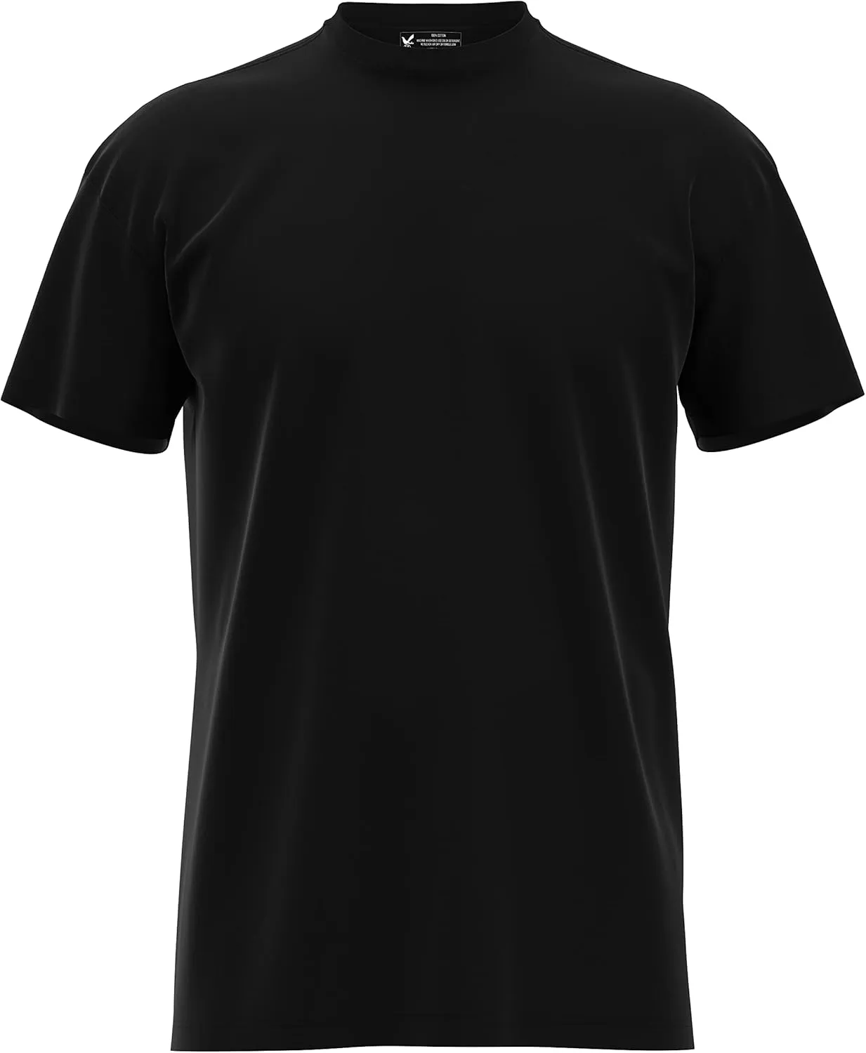 Maks Men's 100% Cotton 3 Pack Pre-Washed Ultra Soft Multipack Crew Neck Premium T-Shirts Undershirts