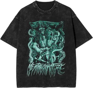 Memphis Music May Band Fire Vintage Oversized T Shirt Summer O-Neck Short Sleeves Shirts for Mens Womens
