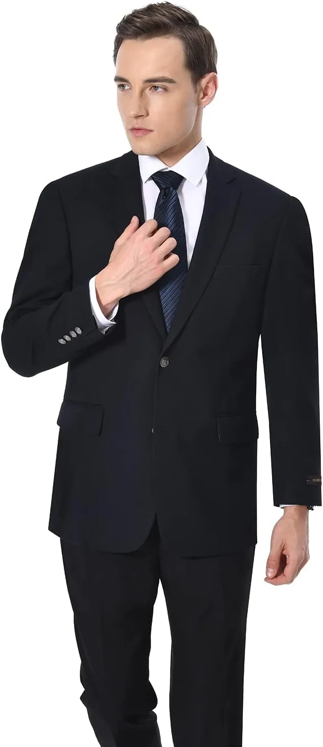 Men's Elegant Classic Fit Blazer Stretch Sport Coat Two Button Suit Jacket Regular & Big and Tall Sizes
