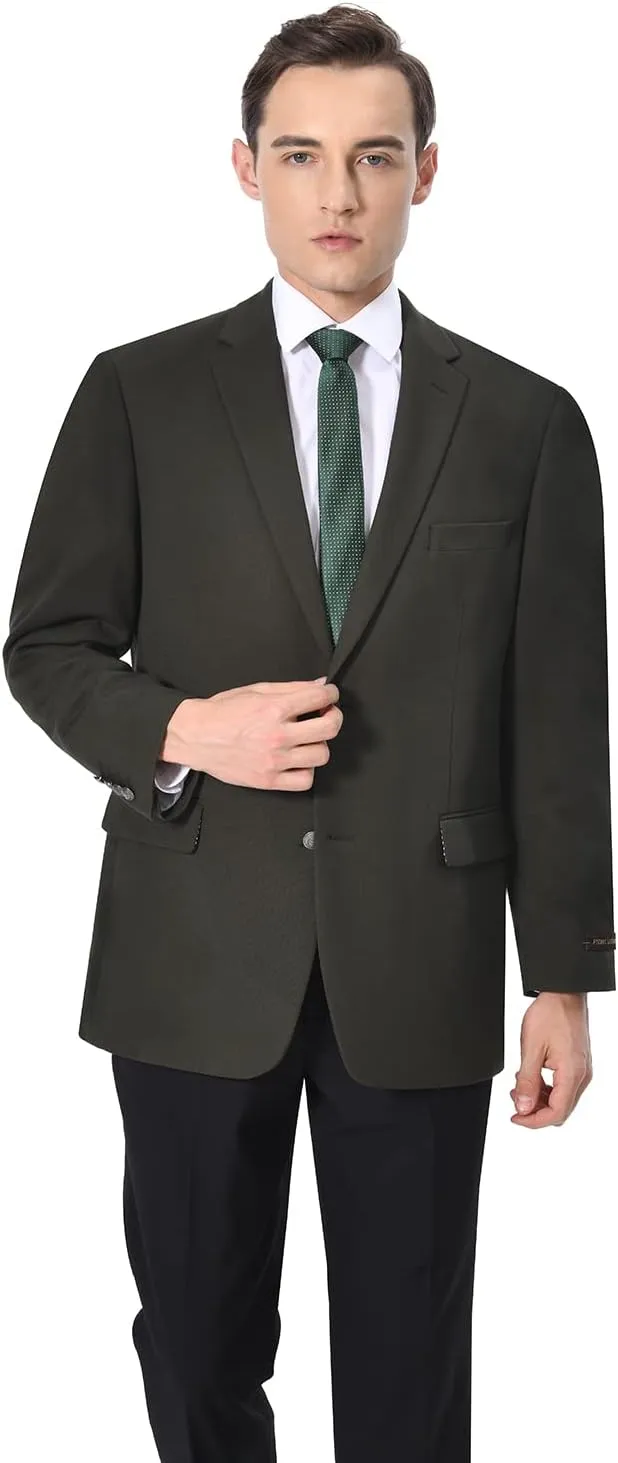 Men's Elegant Classic Fit Blazer Stretch Sport Coat Two Button Suit Jacket Regular & Big and Tall Sizes