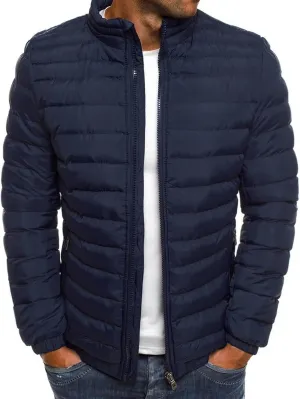 Men's Packable Down Jacket Lightweight Full-Zip Down Puffer Coat Warm Winter Coats for Men