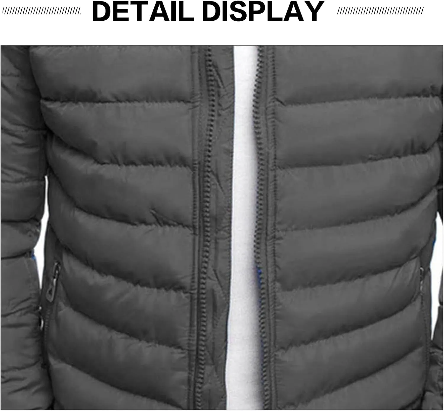 Men's Packable Down Jacket Lightweight Full-Zip Down Puffer Coat Warm Winter Coats for Men