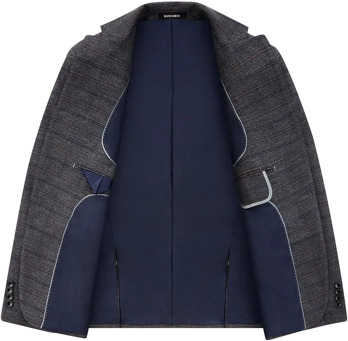 Mens Plaid Blazer Sports Coat Casual Slim Fit Checkered Blazer for Men Wedding