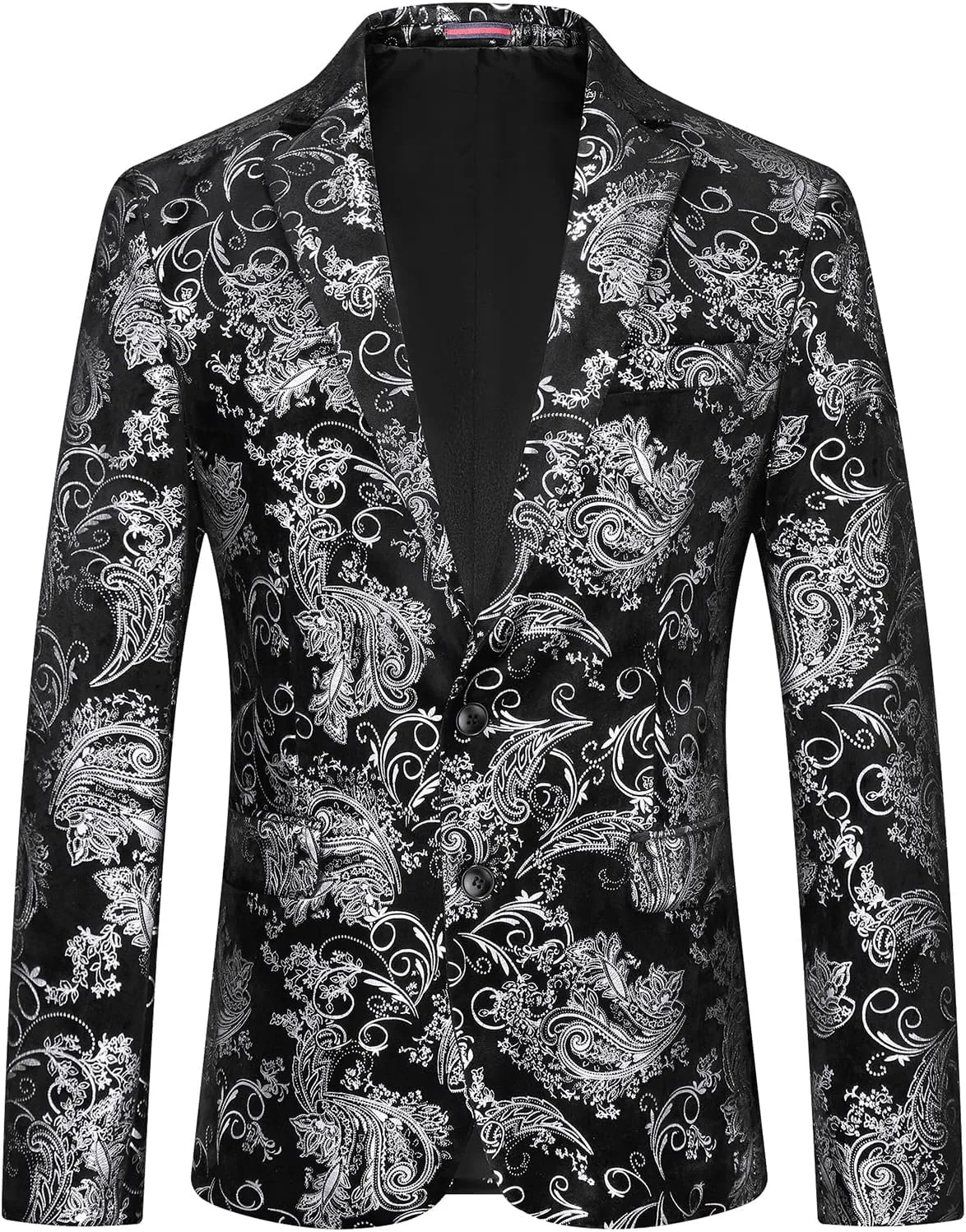 Mens Slim Fit Suits 2 Piece Tuxedo Suit for Men Shiny Prom Dinner Party Blazers Jacket and Pants