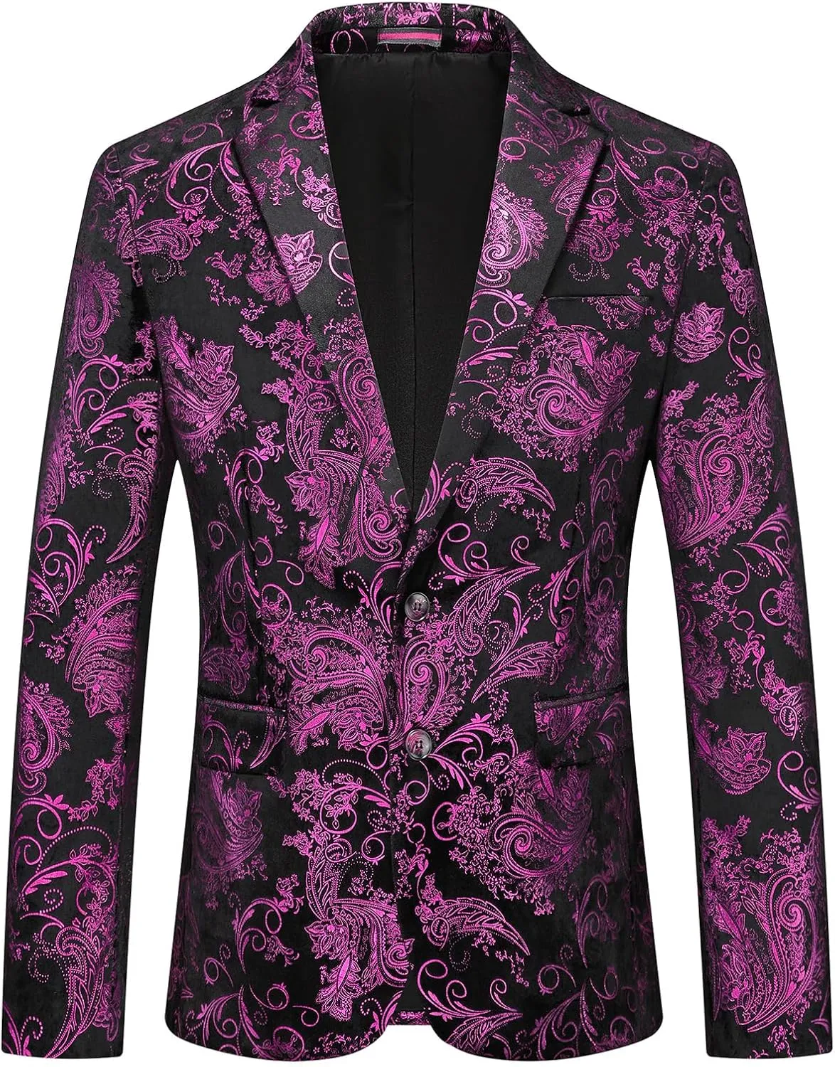 Mens Slim Fit Suits 2 Piece Tuxedo Suit for Men Shiny Prom Dinner Party Blazers Jacket and Pants
