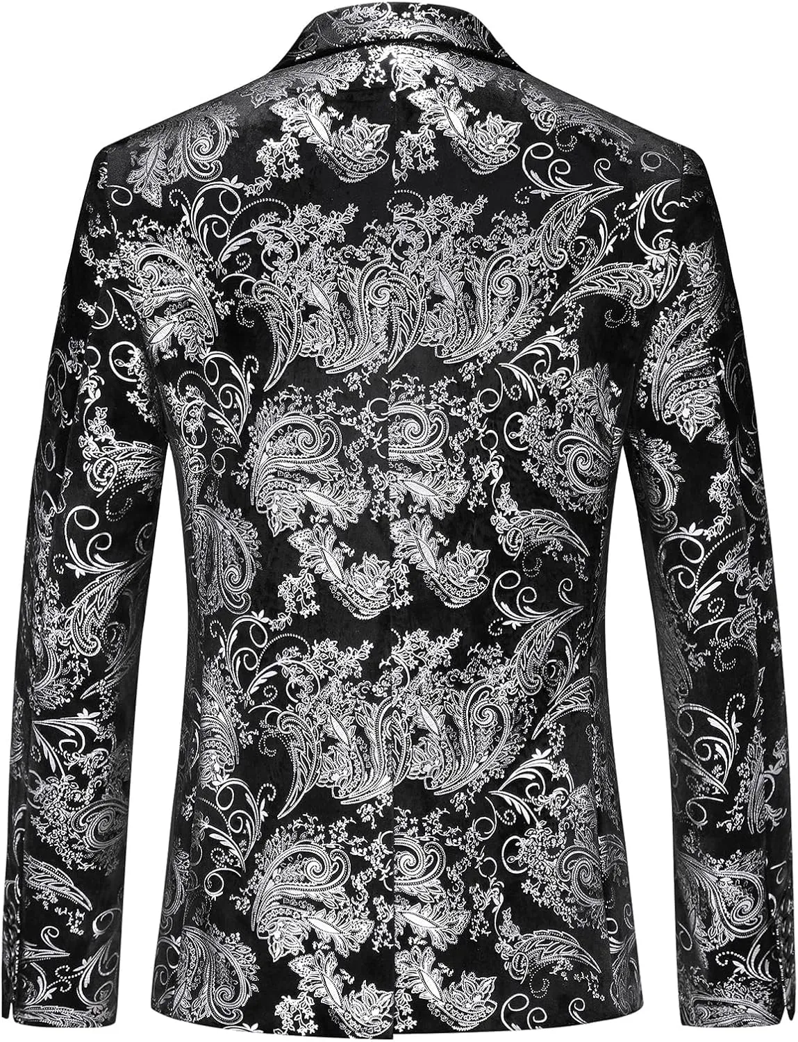 Mens Slim Fit Suits 2 Piece Tuxedo Suit for Men Shiny Prom Dinner Party Blazers Jacket and Pants