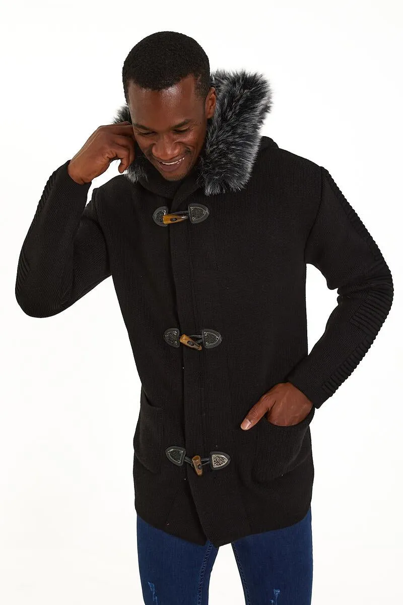 Men's Sweater Cardigan (Caviar/Black)
