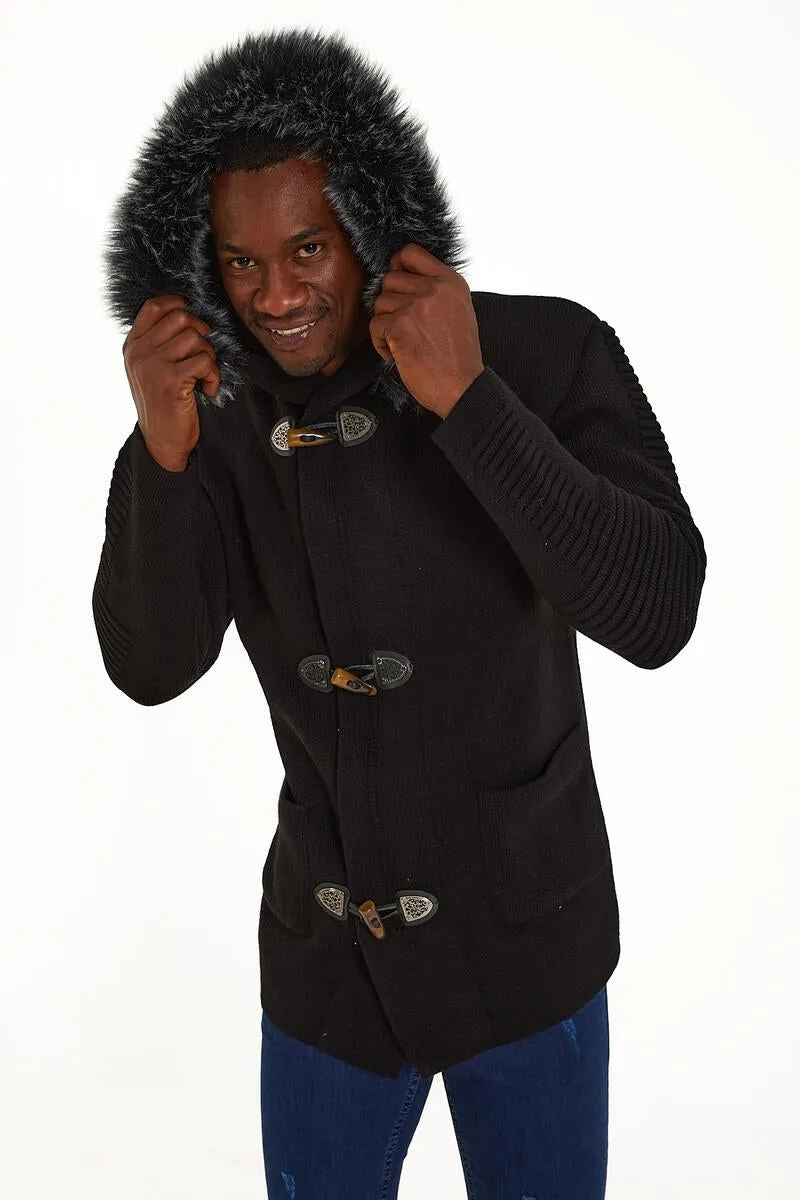 Men's Sweater Cardigan (Caviar/Black)