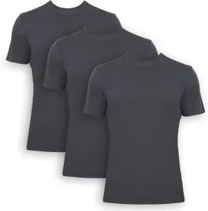 Men's T-Shirts Rayon Made from Bamboo - Modern Fit, Moisture Wicking Undershirt - Crewneck/V-Neck Tees, 3-Pack
