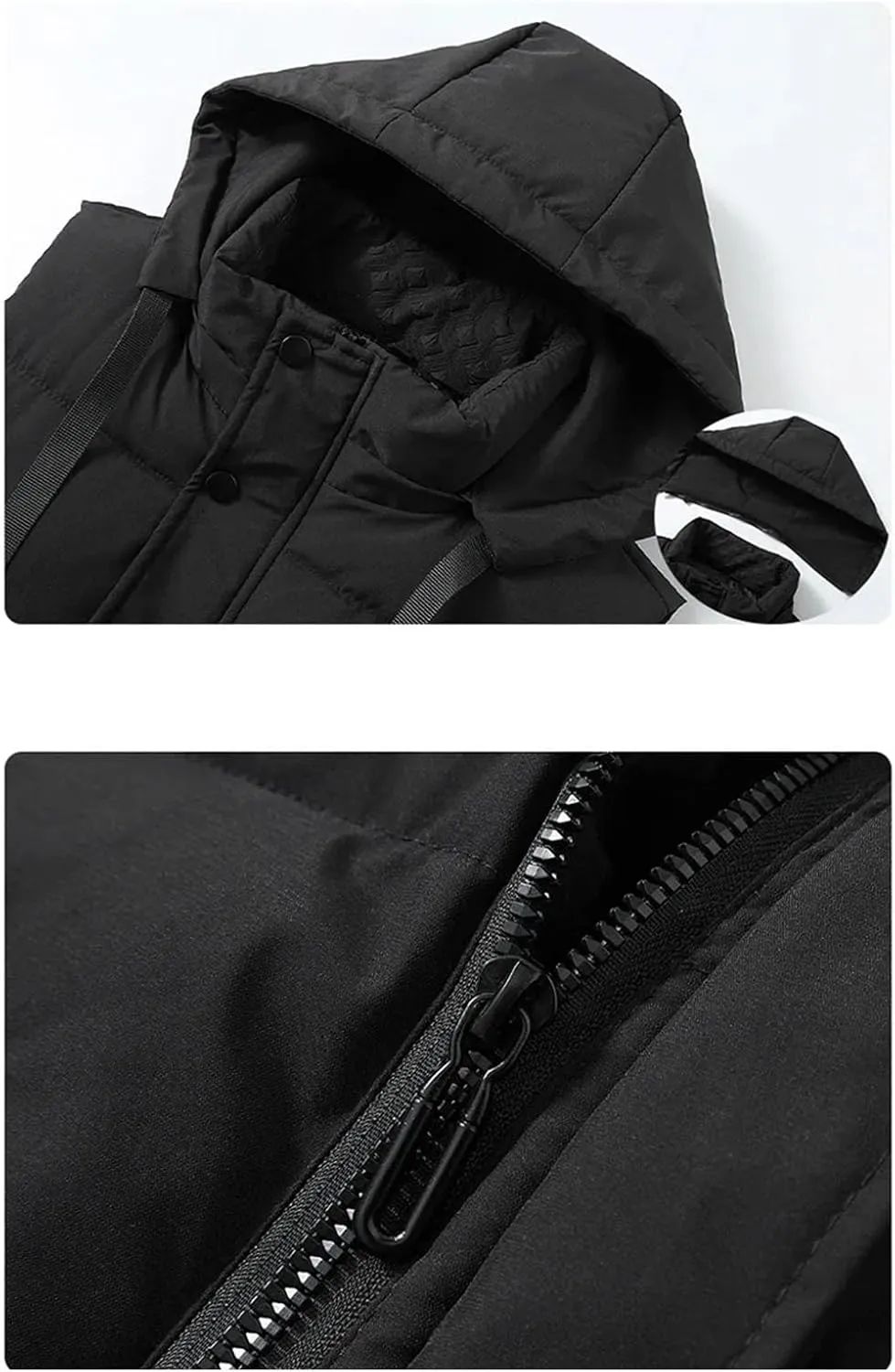 Men's Vest Hooded Warm Turtleneck Sleeveless Jacket Coats Cotton Padded Waistcoat Male Work Down Vests