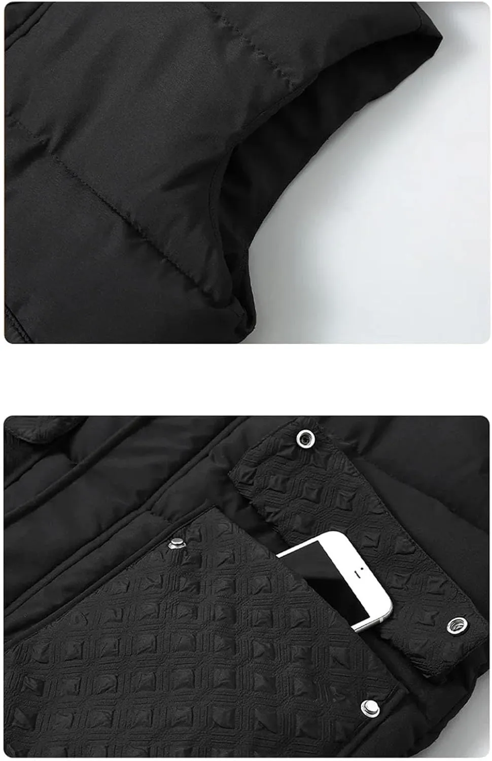 Men's Vest Hooded Warm Turtleneck Sleeveless Jacket Coats Cotton Padded Waistcoat Male Work Down Vests