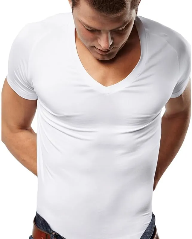 Mr. Davis Comfort Fit Premium Bamboo Viscose Tailored Cut Stylish V Neck Men's Undershirt 3 Pack
