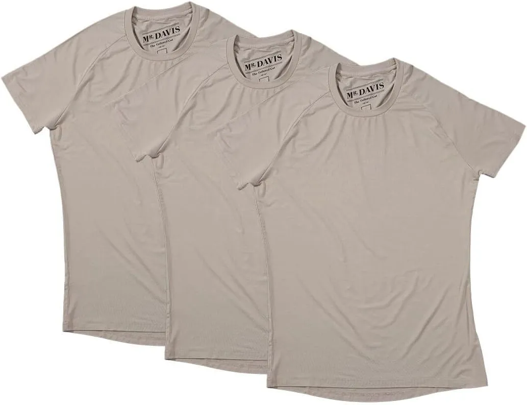 Mr. Davis Men's Bamboo Viscose Tailored Cut Crew Neck Undershirt