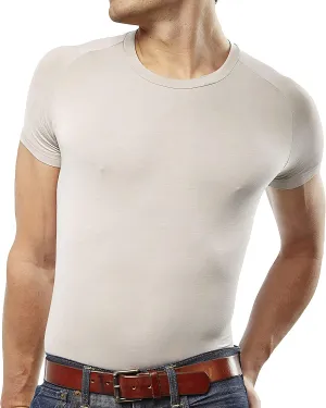 Mr. Davis Men's Bamboo Viscose Tailored Cut Crew Neck Undershirt