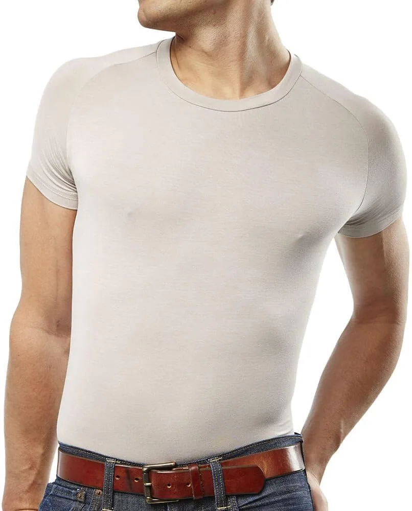 Mr. Davis Men's Bamboo Viscose Tailored Cut Crew Neck Undershirt