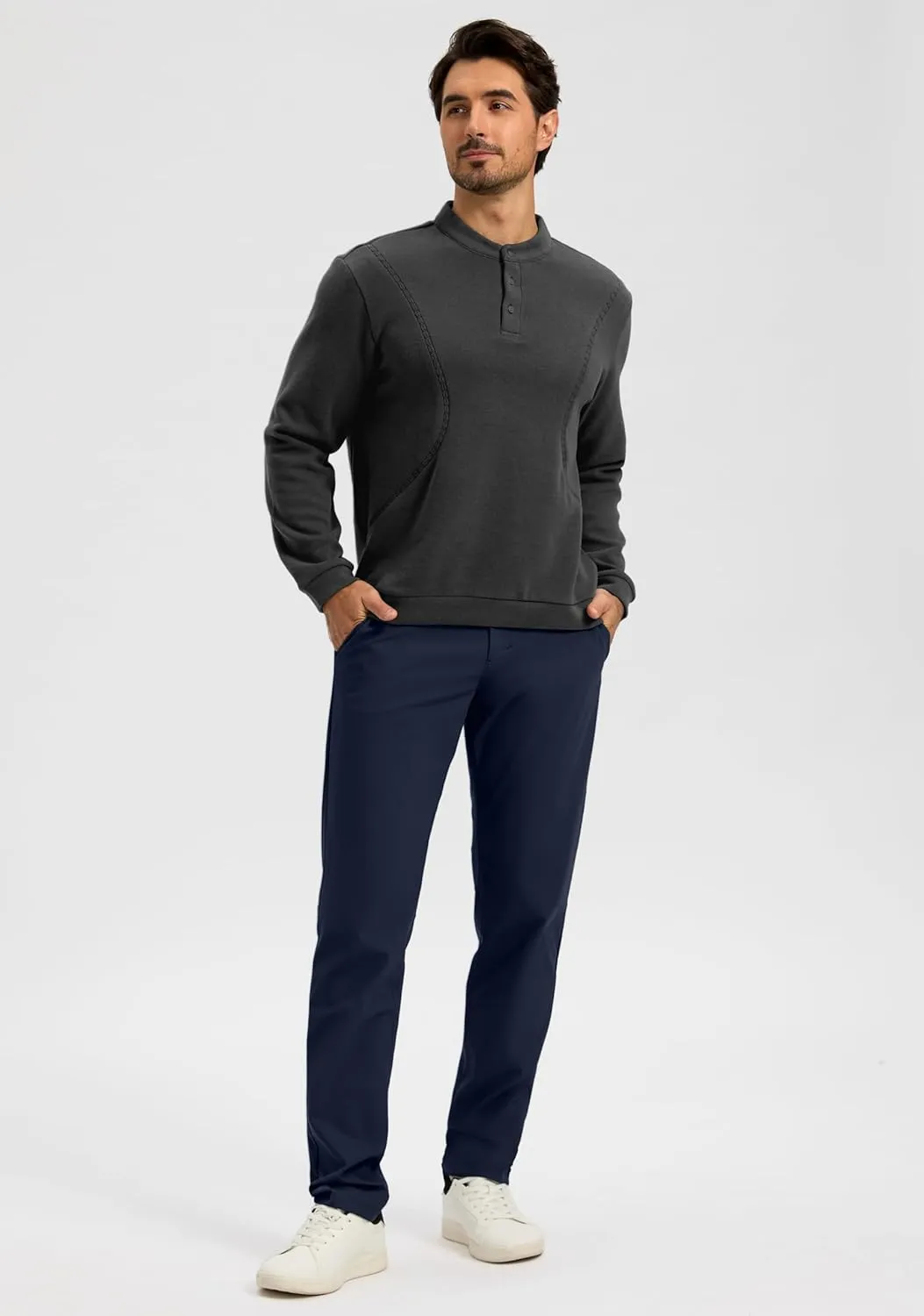 Obla Men's Golf Pants - 30"/32"/34" Slim Fit Stretch Lightweight with 5 Pockets Casual Travel Dress Work Pants for Men