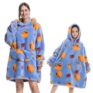 Oversized Hoodie Deken - Warme Sherpa Fleece - Unisex & Dubbelzijdig - Perfect voor Winter