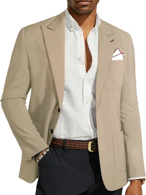 PJ PAUL JONES Mens Blazer Casual Sport Coats Regular Fit Two Button Suit Jacket Lightweight Sports Jacket