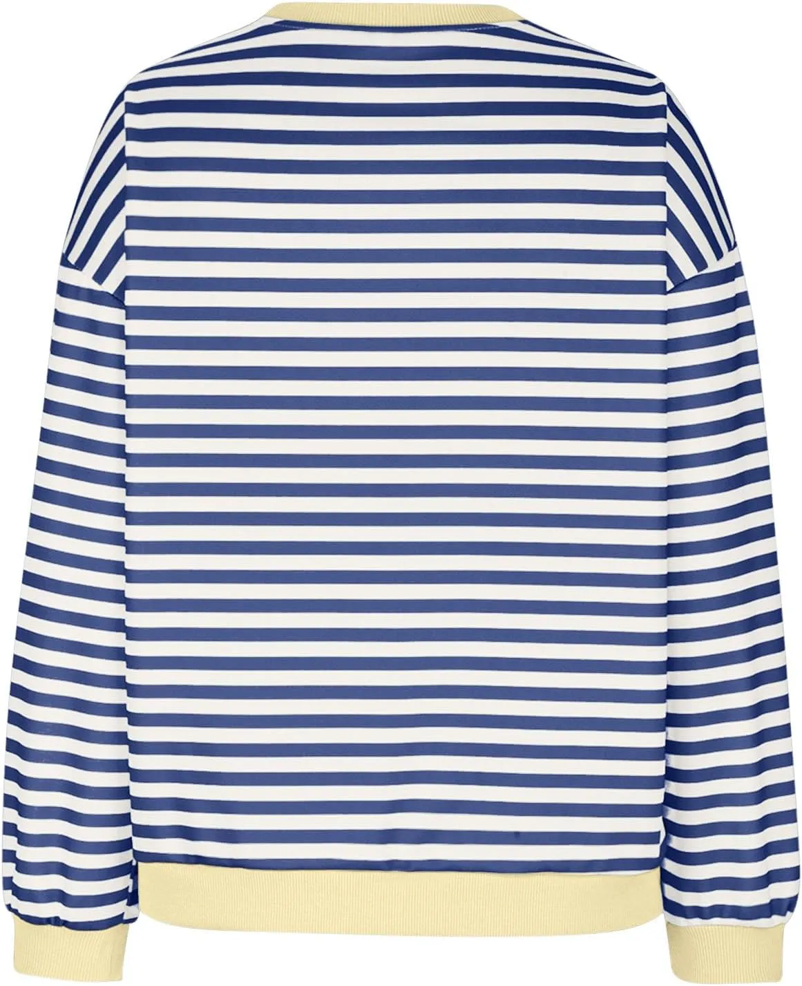 Ruziyoog Women Striped Oversized Sweatshirt Color Block Long Sleeve Crew Neck Shirts Casual Loose Pullover Y2K Top