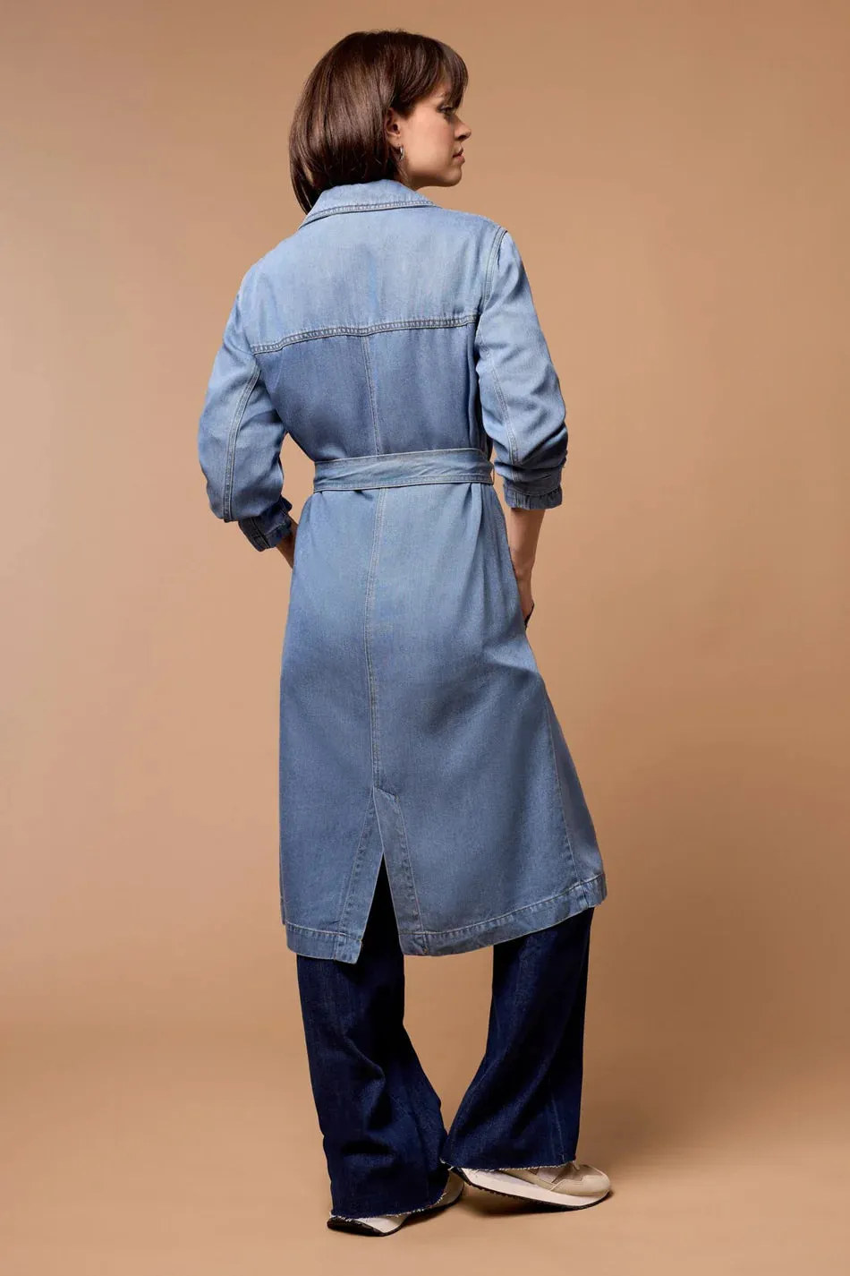 TR5558o Denim Trench Coat