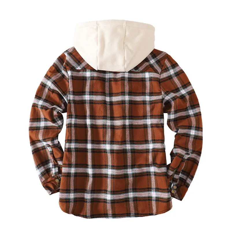 West Louis Plaid Fleece Pocket Warm Jacket