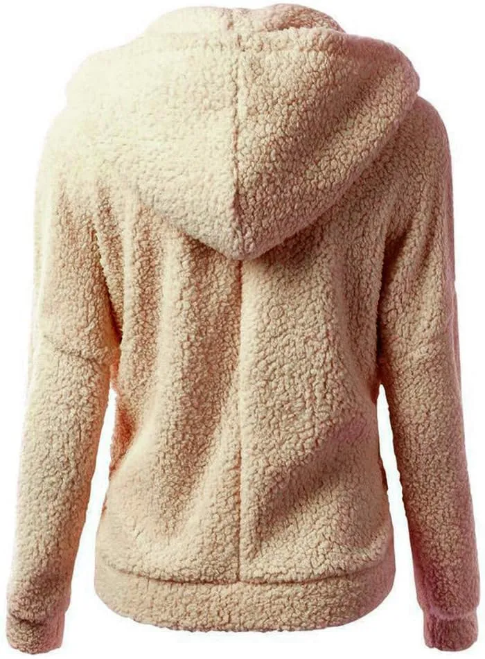 Winter Coats for Women 2024 Lightweight Fleece Lined Zip Up Coats Comfy Warm Plus Size Sherpa Jackets with Pockets