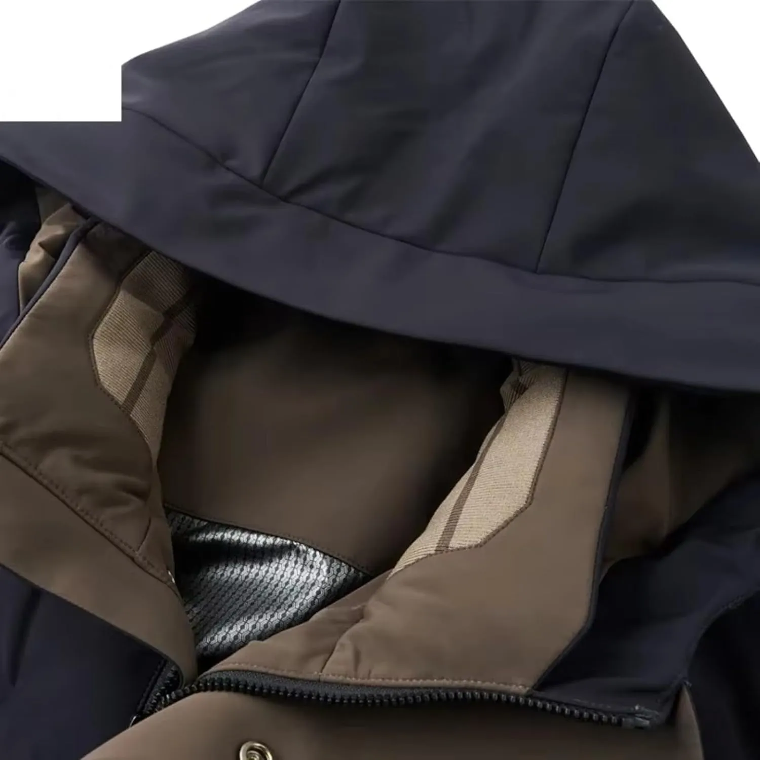 Winter Warm Down Jacket Men's Business Casual Long Hooded Warm Coat Male Lightweight Down Jacket