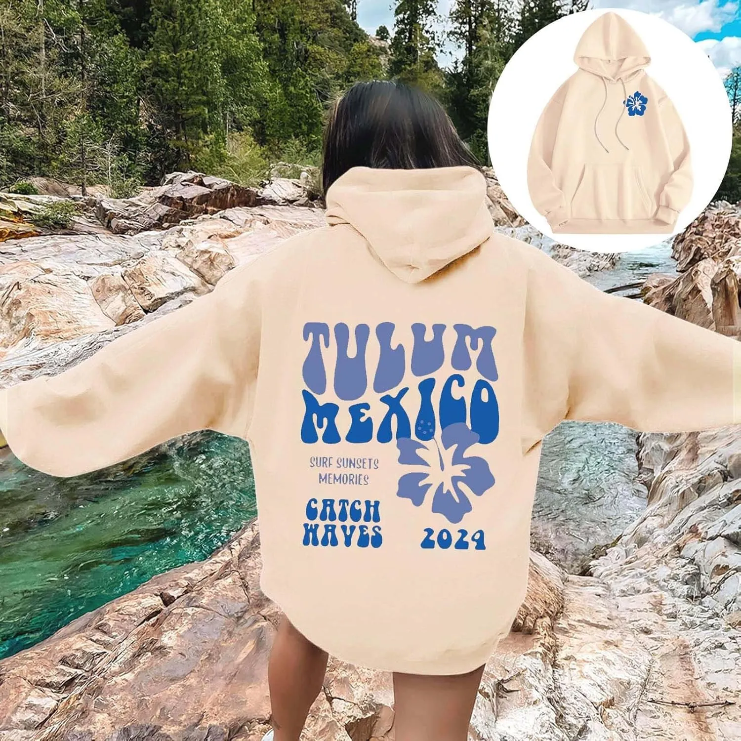 Women Pink Hoodie Cute Letter Floral Graphic Hoodies Y2k Preppy Girls Sweatshirt Oversized Casual Fashion Pullover