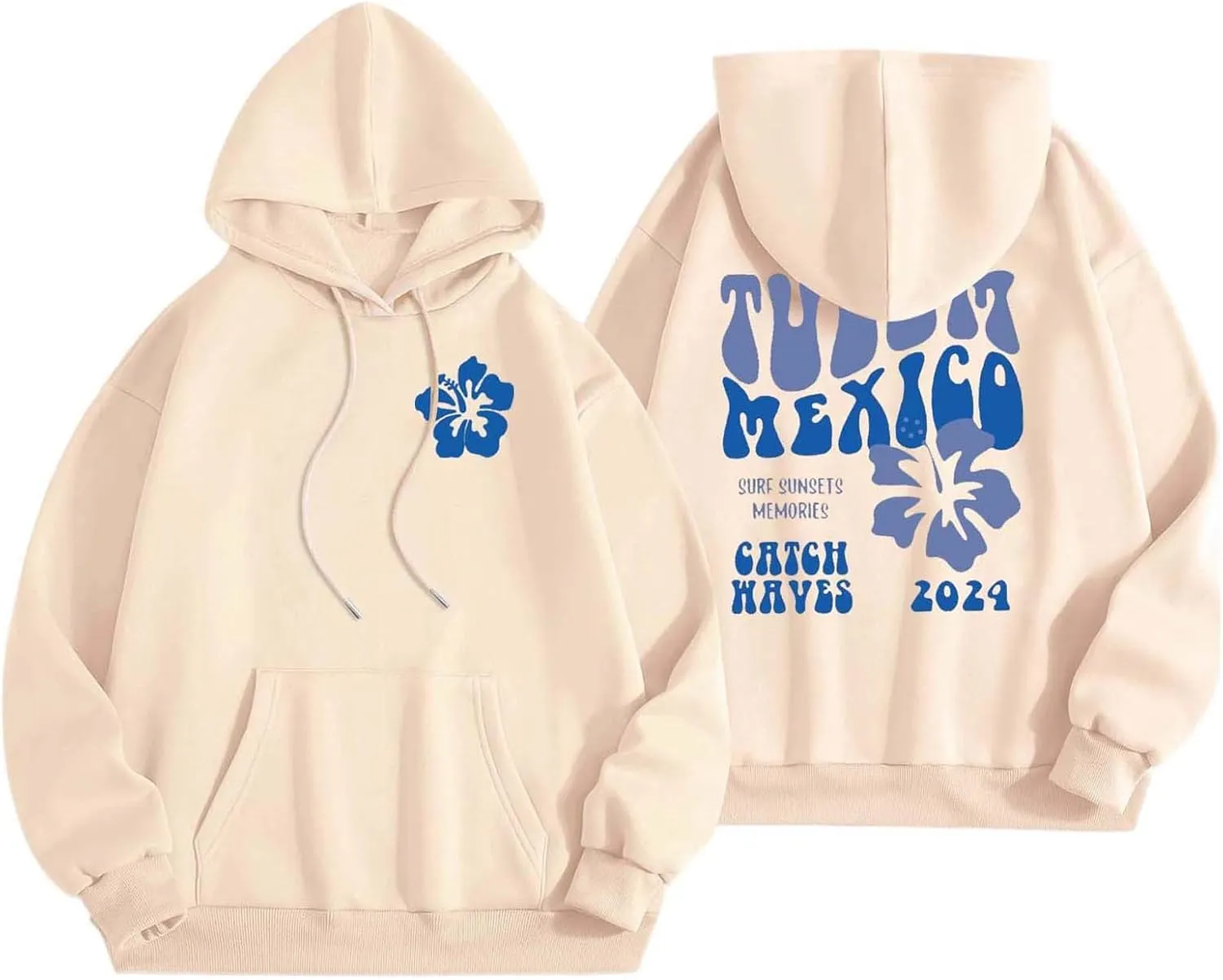 Women Pink Hoodie Cute Letter Floral Graphic Hoodies Y2k Preppy Girls Sweatshirt Oversized Casual Fashion Pullover