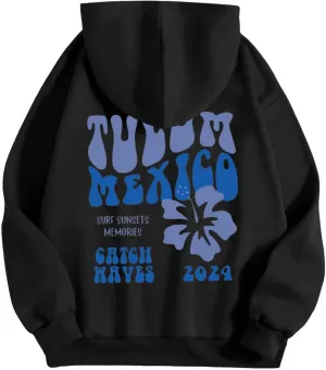 Women Pink Hoodie Cute Letter Floral Graphic Hoodies Y2k Preppy Girls Sweatshirt Oversized Casual Fashion Pullover