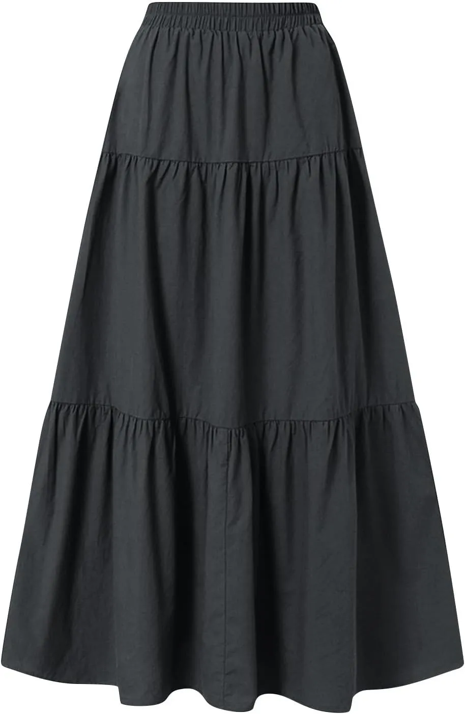 Women's Flowy Flared Ruffle Boho Long Skirt Casual a-line Bow tie Loose Trendy Summer Maxi Skirt for Women Vacation