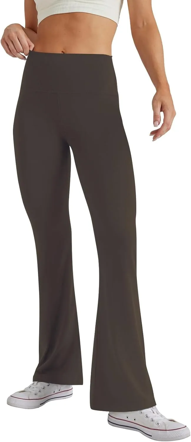 Women's High Waist Bootcut Yoga Pants Tummy Control Workout Flare Leggings