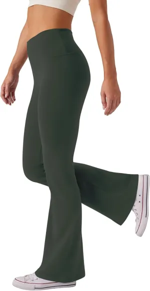 Women's High Waist Bootcut Yoga Pants Tummy Control Workout Flare Leggings