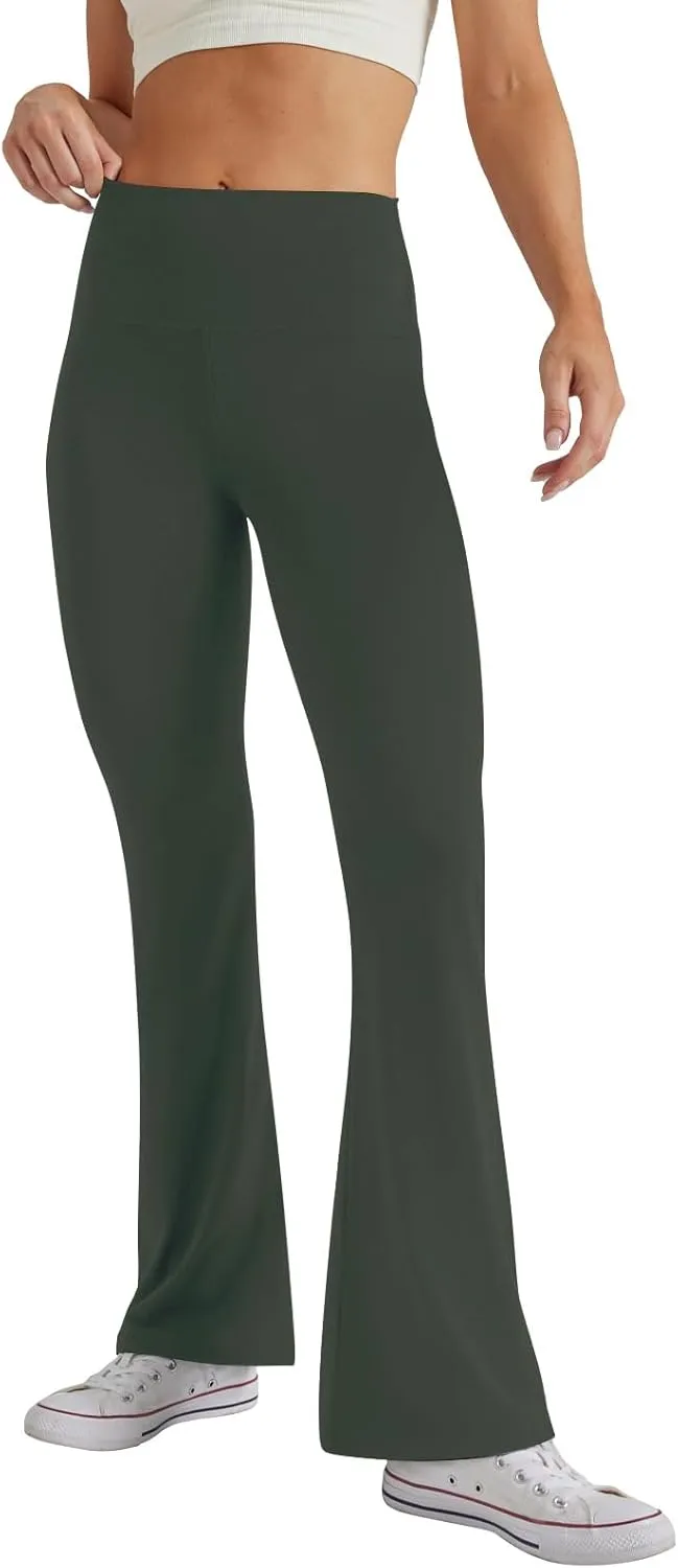 Women's High Waist Bootcut Yoga Pants Tummy Control Workout Flare Leggings