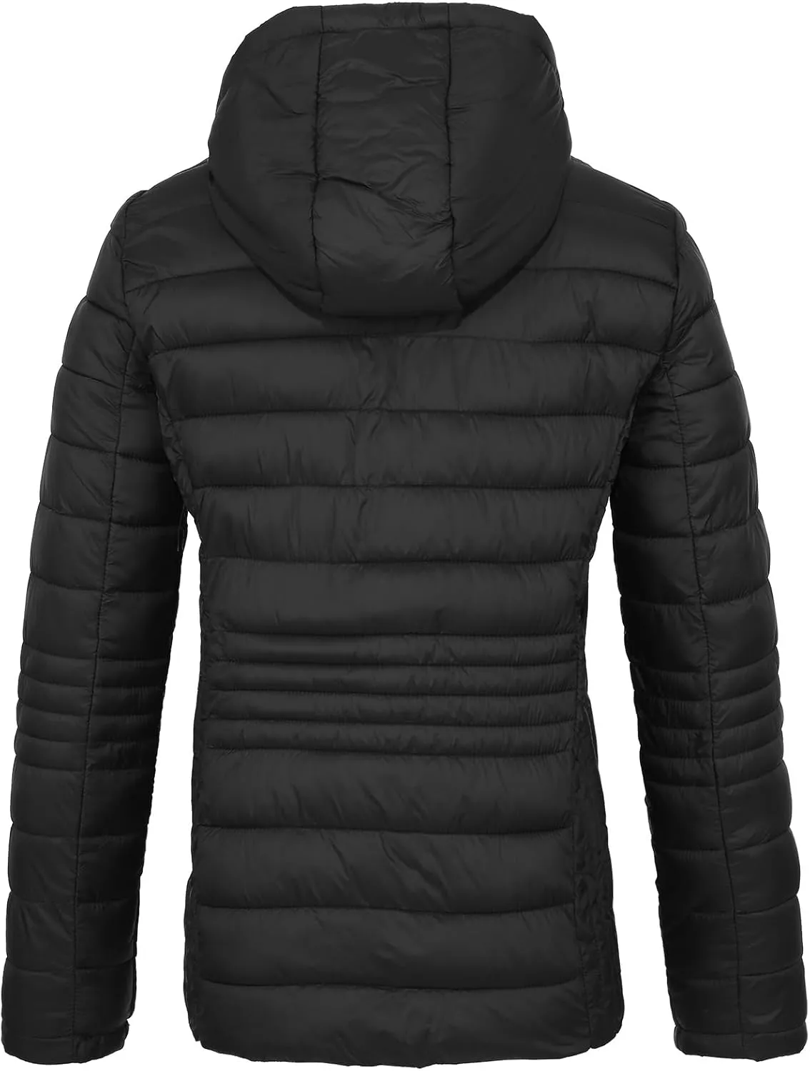 Women's Lightweight Puffer Jacket Quilted Winter Coats with Detachable Hood