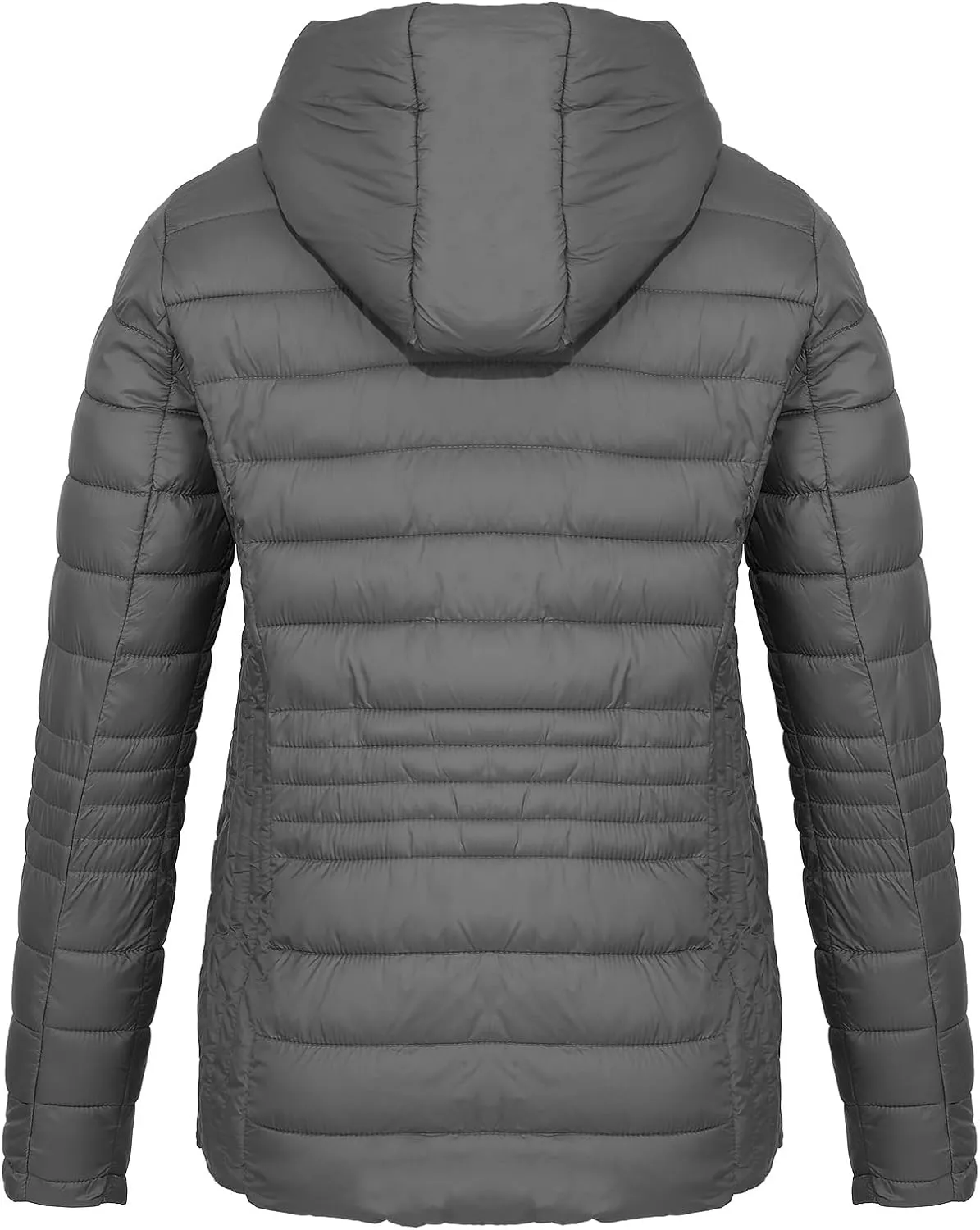 Women's Lightweight Puffer Jacket Quilted Winter Coats with Detachable Hood