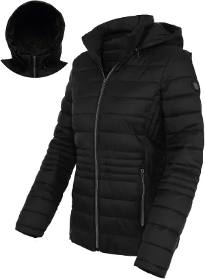 Women's Lightweight Puffer Jacket Quilted Winter Coats with Detachable Hood