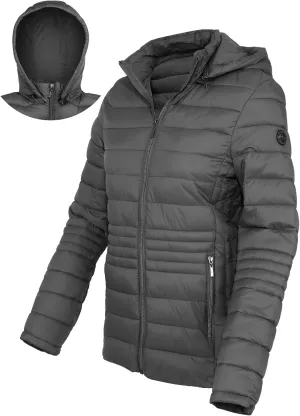 Women's Lightweight Puffer Jacket Quilted Winter Coats with Detachable Hood