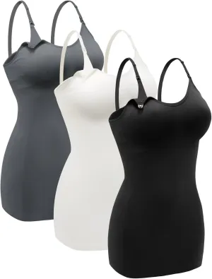 Womens Seamless Nursing Tank Tops for Women Breastfeeding Maternity Cami Bra