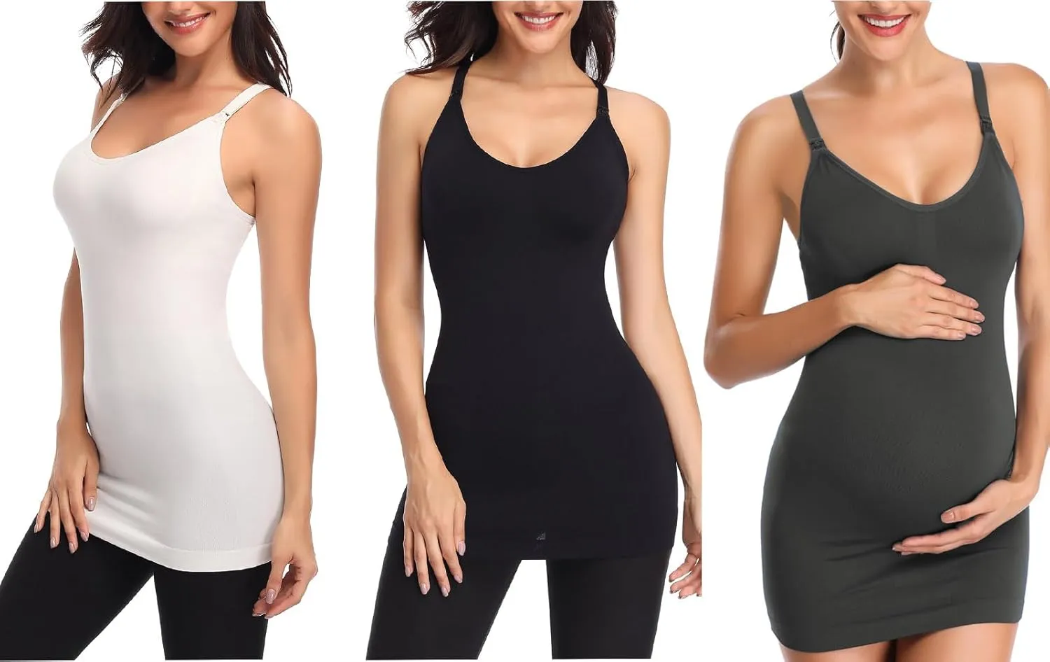 Womens Seamless Nursing Tank Tops for Women Breastfeeding Maternity Cami Bra